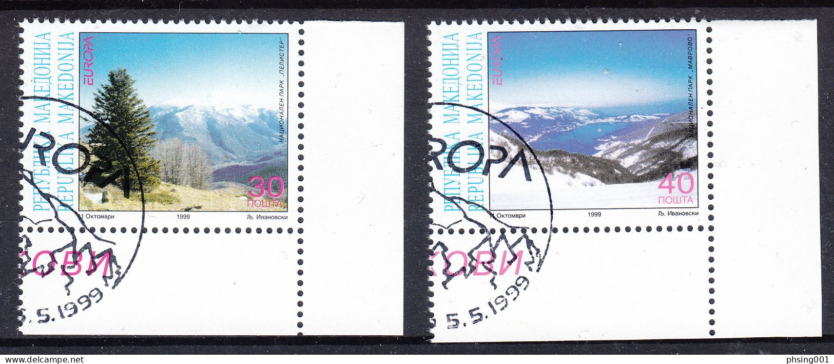 Macedonia 1999 Europa CEPT National Parks Pelister Mavrovo, Set Very Fine USED - 1999