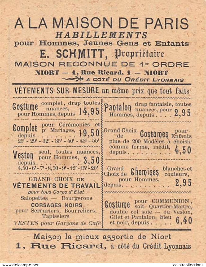 Image        49         Devinette  .Maison De Paris  Niort.  Cherchez La Valet   ?  11x8.5    (voir Scan) - Andere & Zonder Classificatie