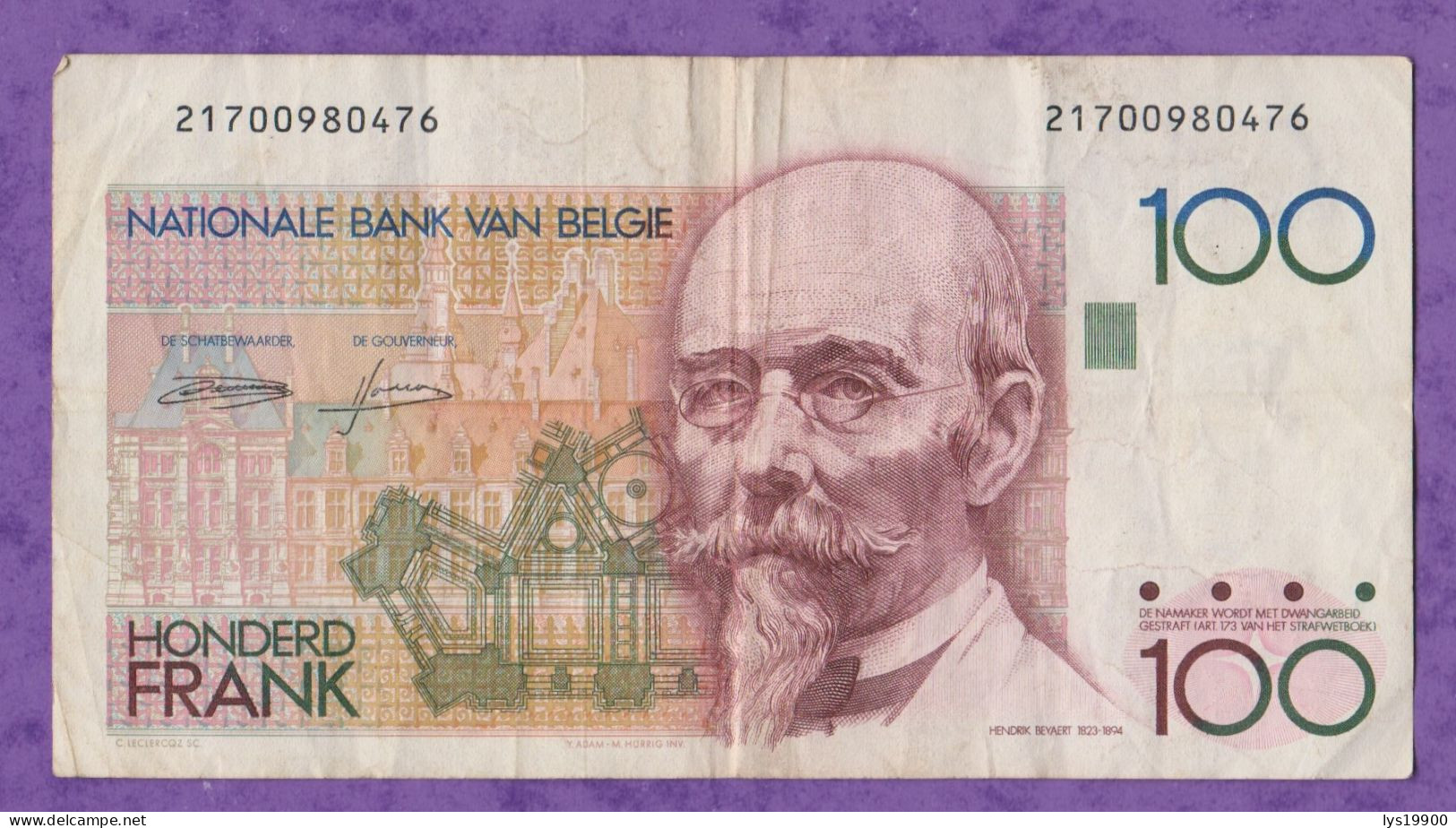 Belgique 100 Francs 1982-94 - 100 Frank