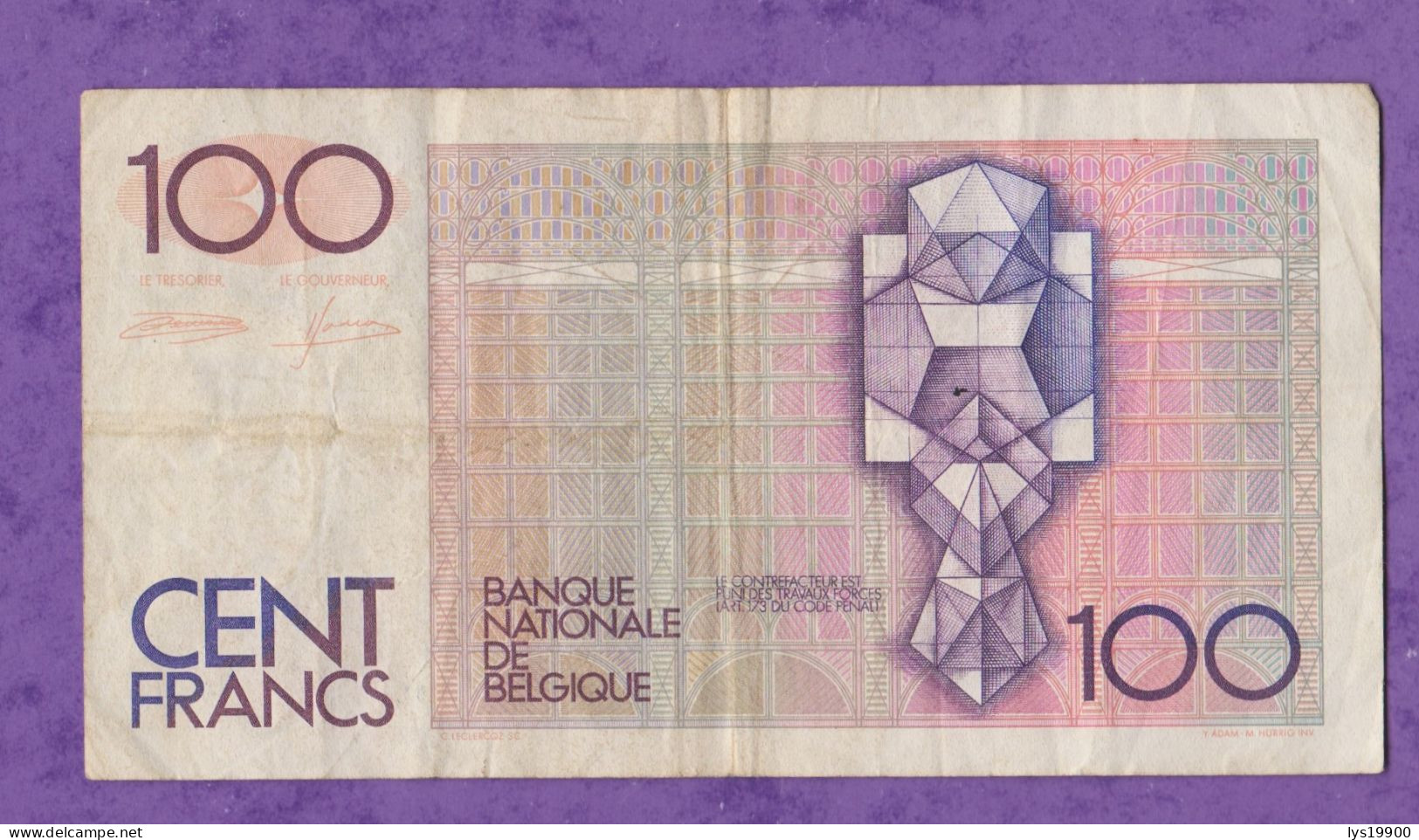 Belgique 100 Francs 1982-94 - 100 Frank