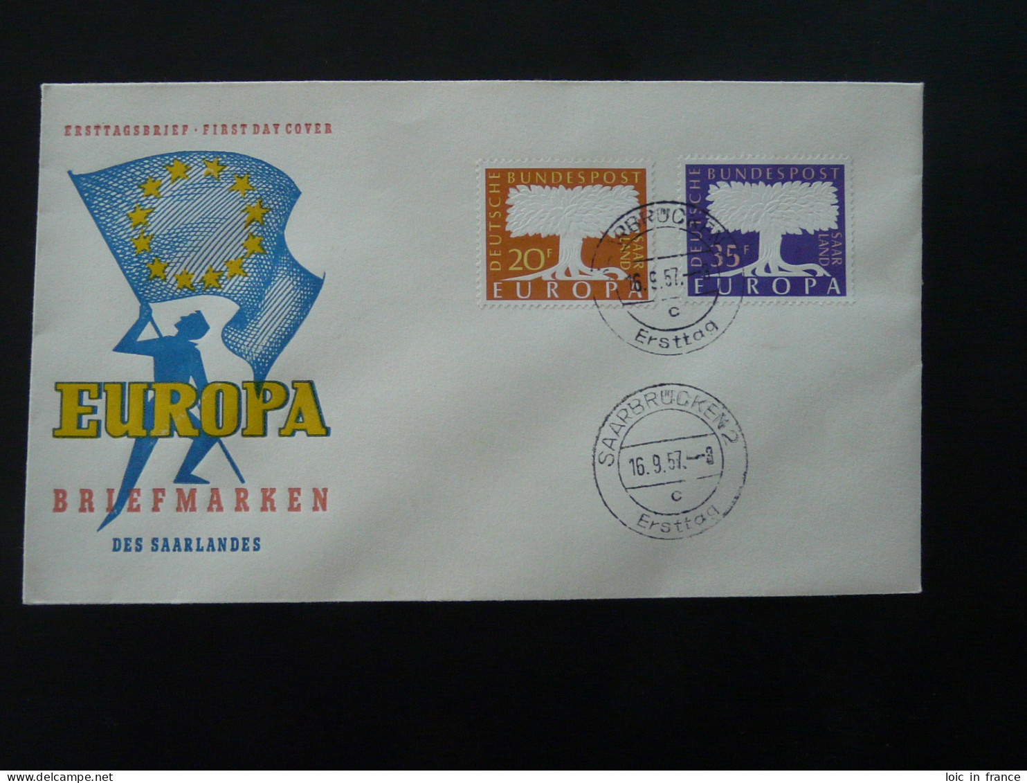 FDC Europa 1957 Sarre Saar (ex 3) - 1957
