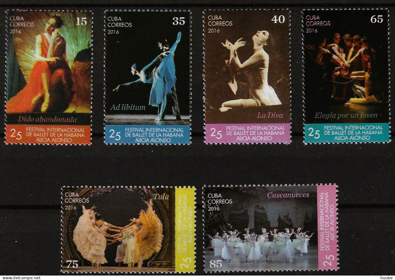 Cuba, 2016, Mi 6150-6156, 25th Anniversary Of The Havana International Ballet Festival, 6v + Block 341, MNH - Danse