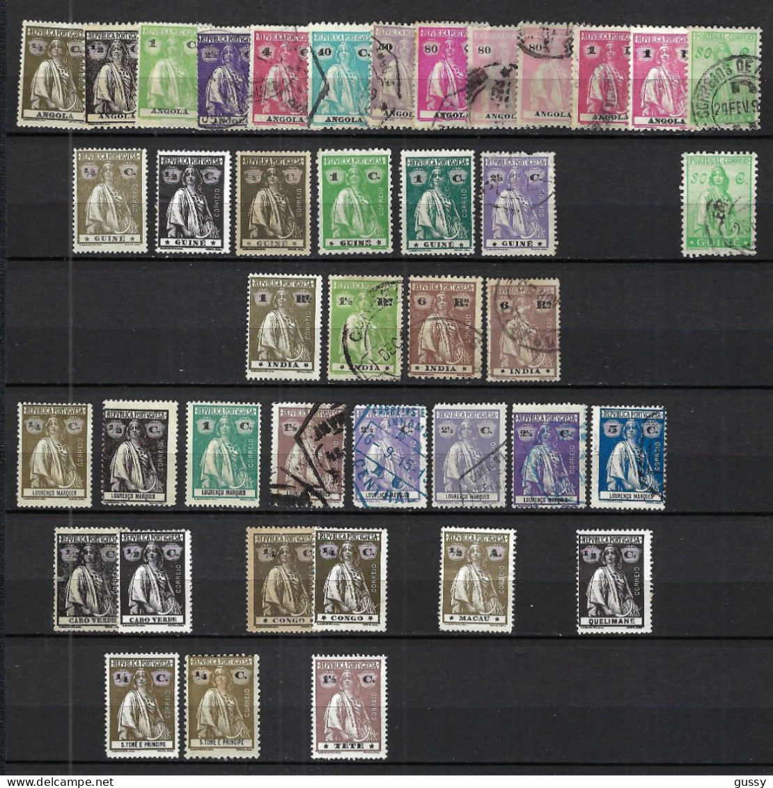 COLONIES PORTUGAISES Ca. 1930-49:  Lot D'obl. - Other & Unclassified