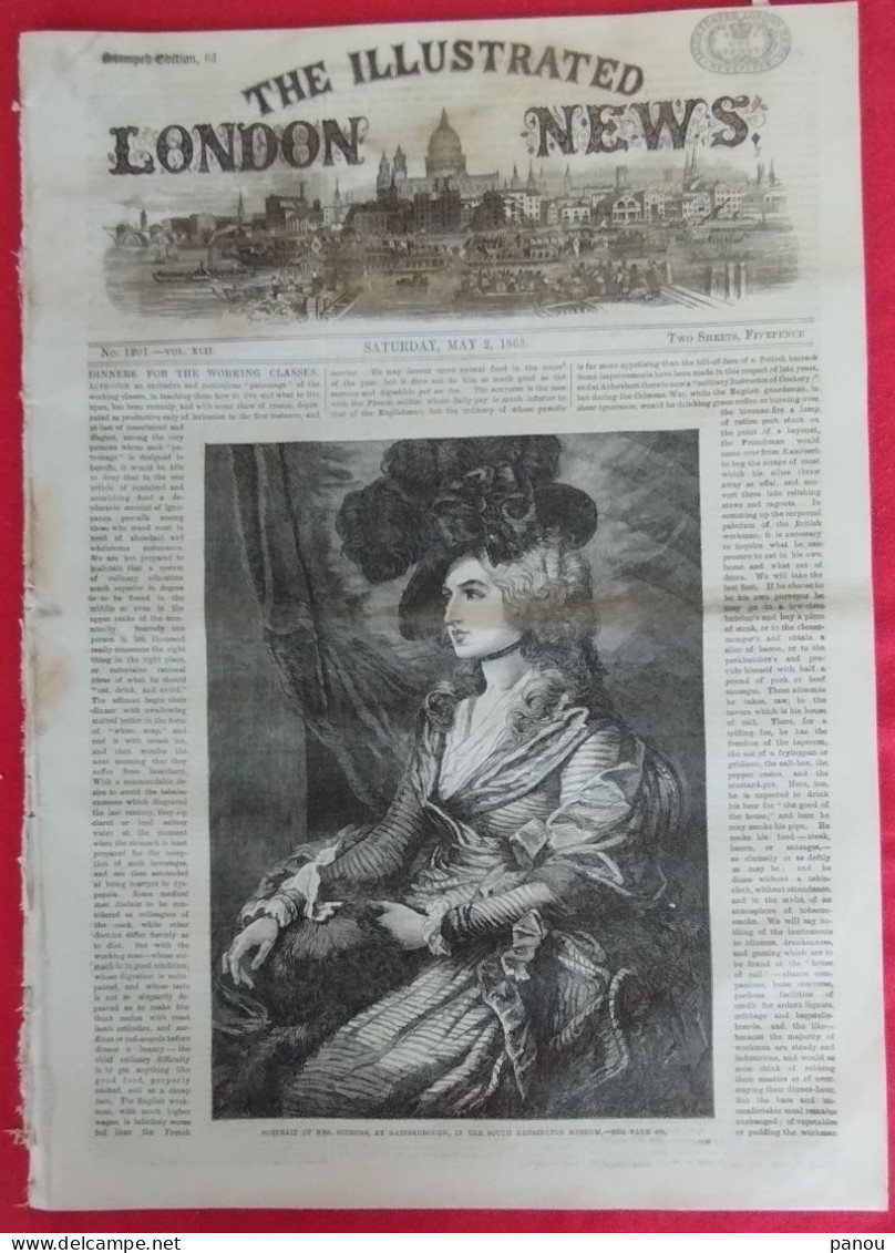 THE ILLUSTRATED LONDON NEWS 1201 MAY 2,1863 QUAIS DE PARIS QUAYS. MADAGASCAR - Andere & Zonder Classificatie