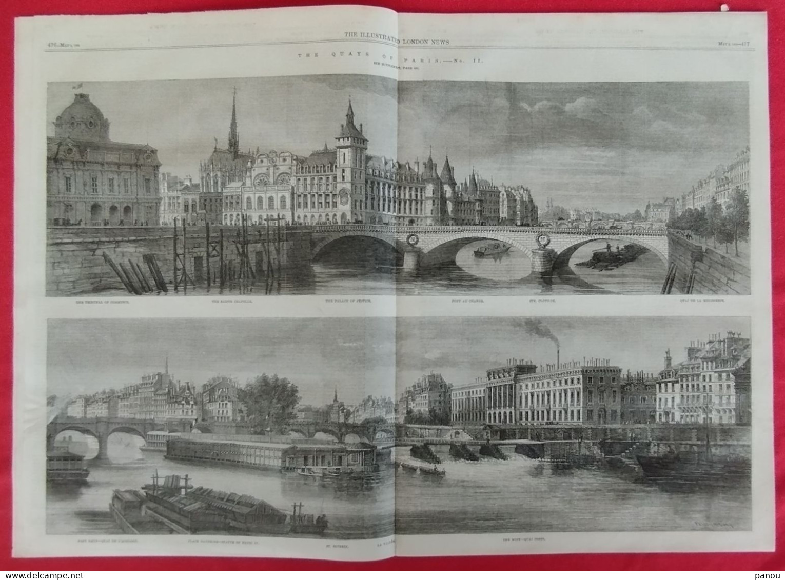 THE ILLUSTRATED LONDON NEWS 1201 MAY 2,1863 QUAIS DE PARIS QUAYS. MADAGASCAR - Otros & Sin Clasificación