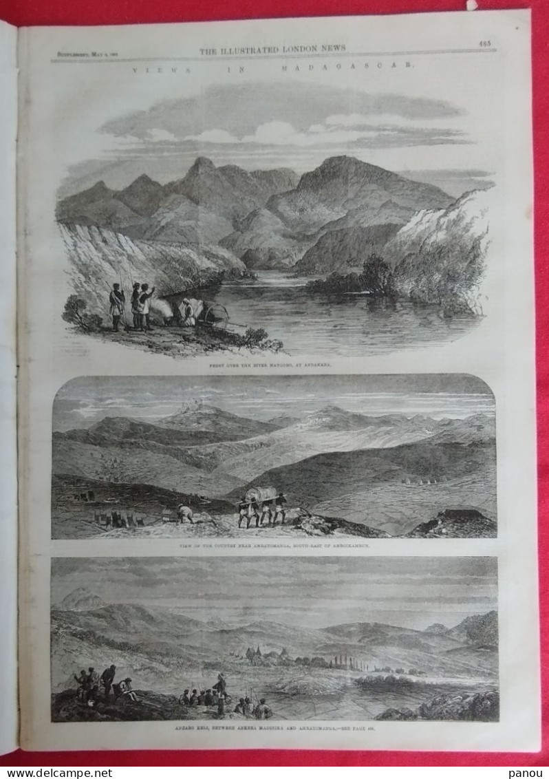 THE ILLUSTRATED LONDON NEWS 1201 MAY 2,1863 QUAIS DE PARIS QUAYS. MADAGASCAR - Andere & Zonder Classificatie