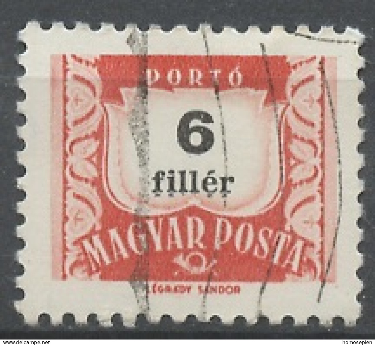 Hongrie - Hungary - Ungarn Taxe 1958-69 Y&T N°T217B - Michel N°P223 (o) - 6fi Chiffre - Port Dû (Taxe)