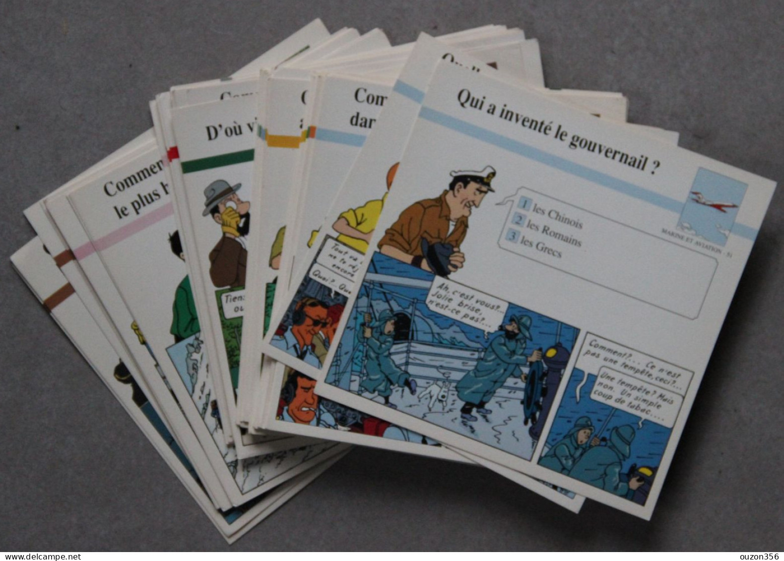 TINTIN (Hergé), Lot De 60 Fiches Edito Service - Collections