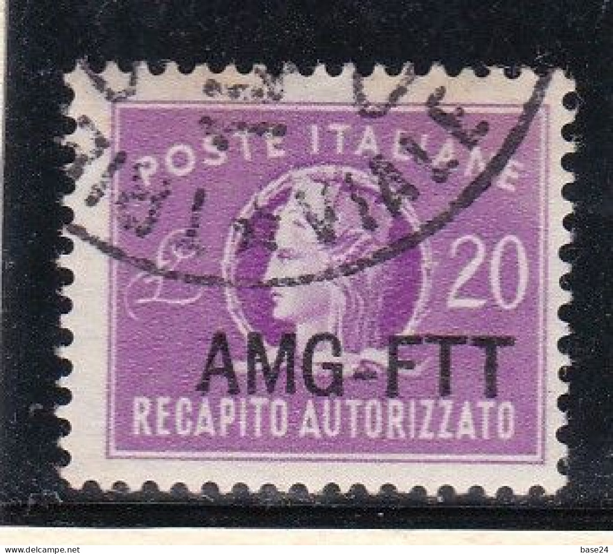 1949-52 Italia Italy Trieste A  RECAPITO AUTORIZZATO 20L (Roma) Usato USED - Used