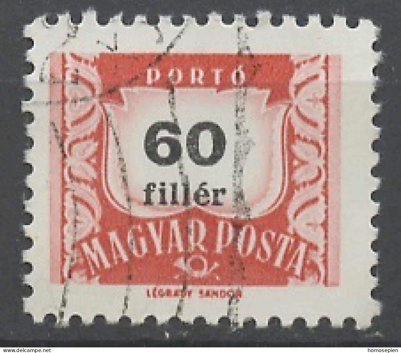 Hongrie - Hungary - Ungarn Taxe 1958-69 Y&T N°T229B - Michel N°P235 (o) - 60fi Chiffre - Port Dû (Taxe)