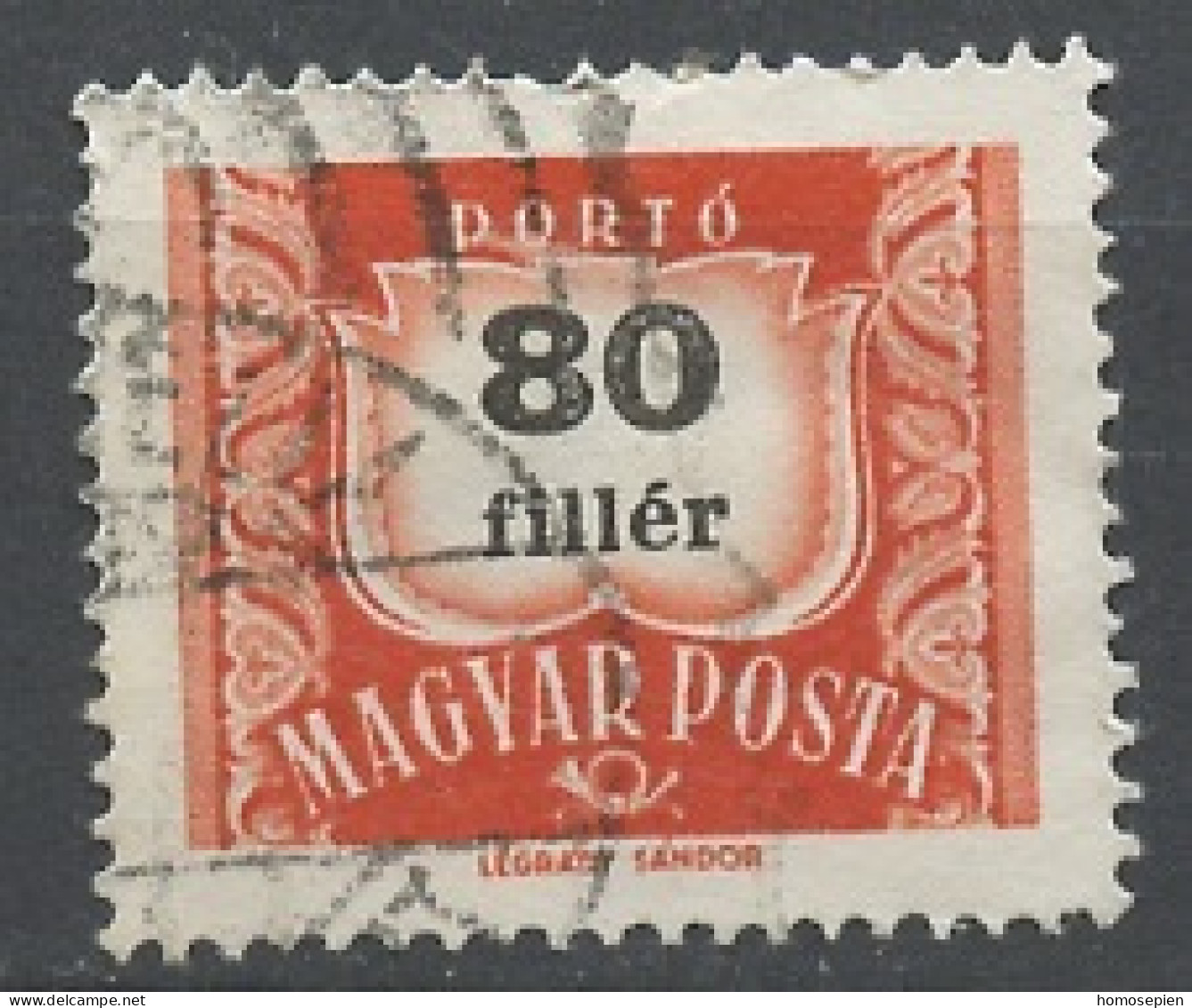 Hongrie - Hungary - Ungarn Taxe 1958-69 Y&T N°T231A - Michel N°P237 (o) - 80fi Chiffre - Port Dû (Taxe)