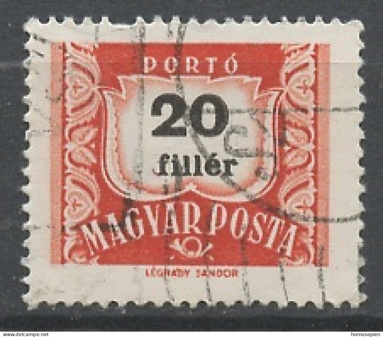 Hongrie - Hungary - Ungarn Taxe 1958-69 Y&T N°T223A - Michel N°P228 (o) - 20fi Chiffre - Strafport