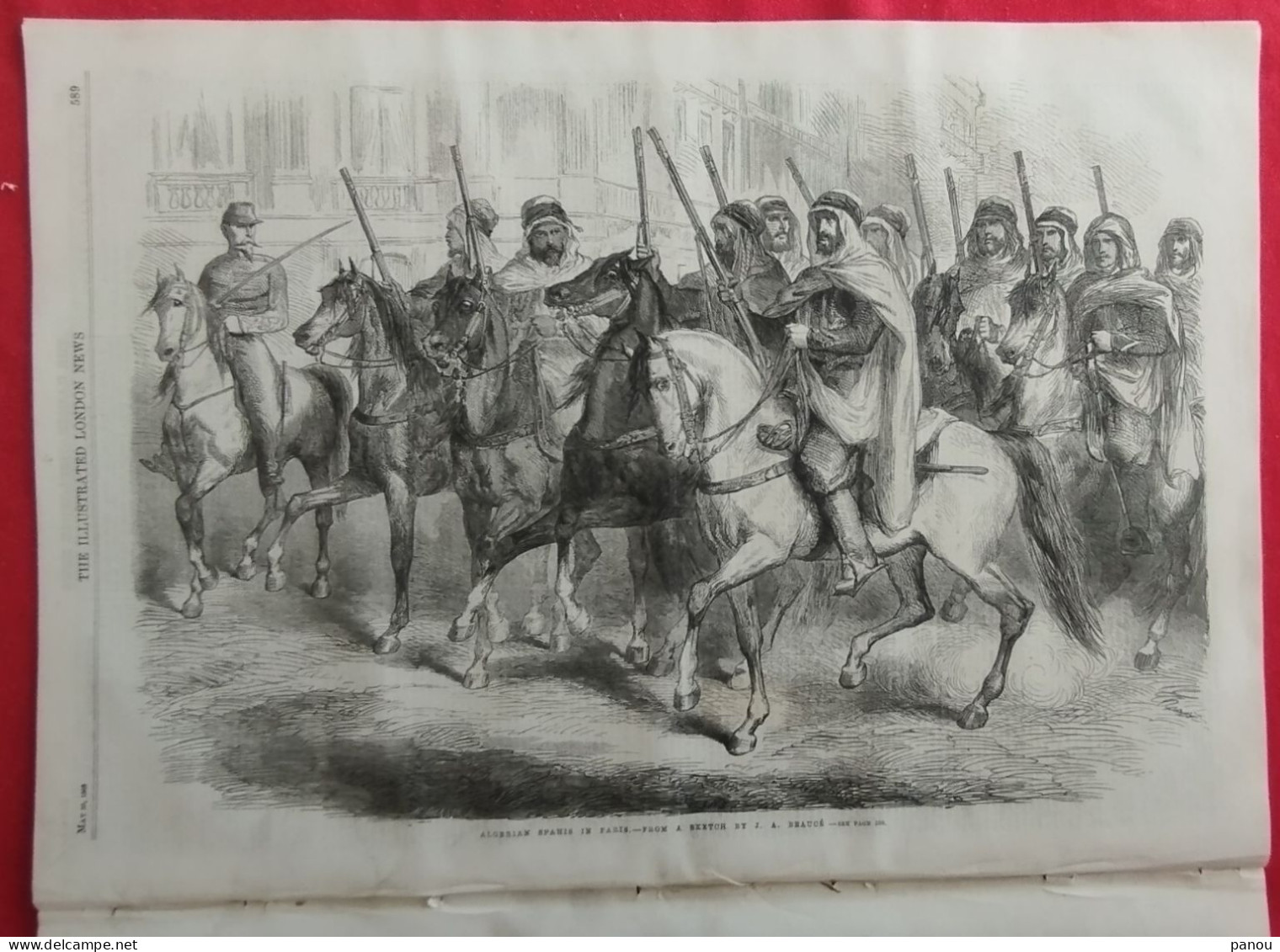 THE ILLUSTRATED LONDON NEWS 1206 MAY 30,1863 ALGERIAN SPAHIS IN PARIS, ALGERIE. NISMES ( NIMES ?) - Otros & Sin Clasificación