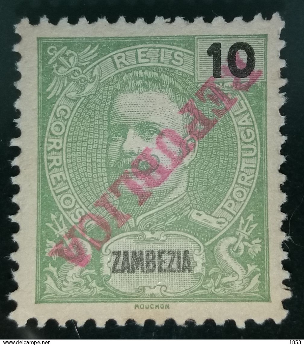 ZAMBÉZIA - D.CARLOS I COM SOBRECARGA "REPÚBLICA" INVERTIDA - Sambesi (Zambezi)