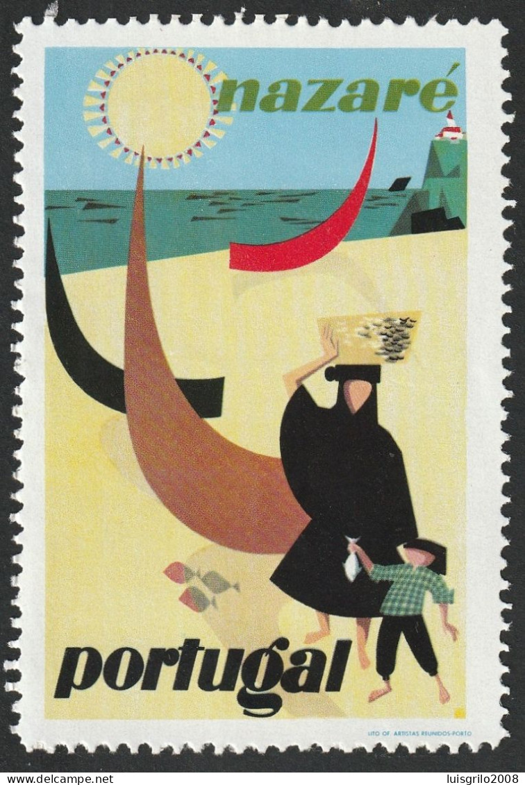 Vignette, Portugal 1950 - Vinheta Turística. Nazaré -|- MNG No Gum - Lokale Uitgaven