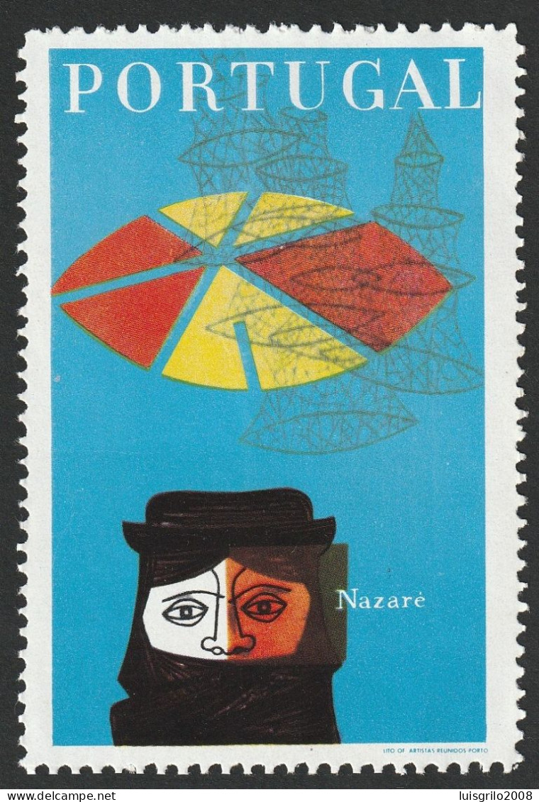 Vignette, Portugal 1950 - Vinheta Turística. Nazaré -|- MNG No Gum - Local Post Stamps