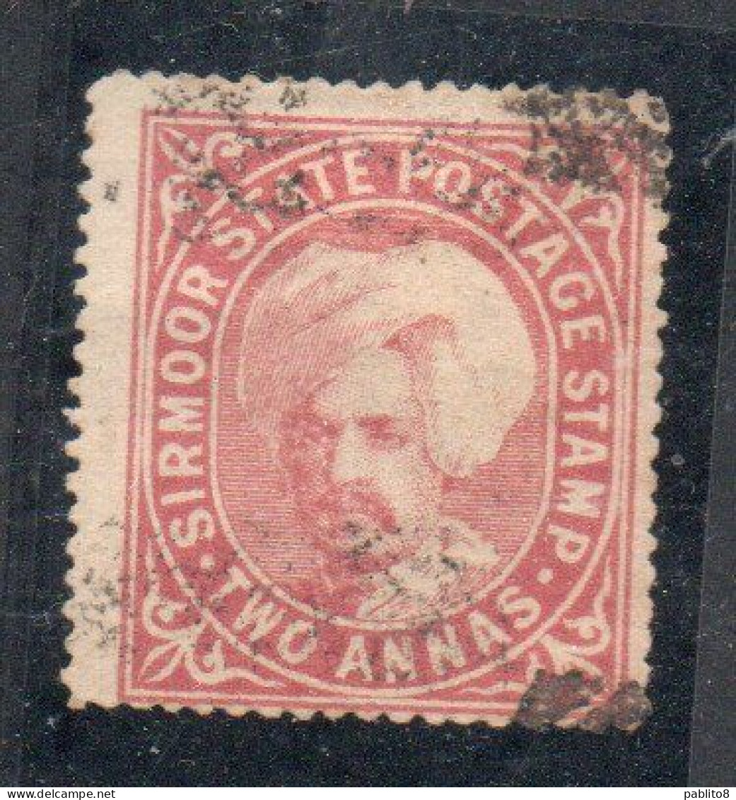 SIRMOOR SIRMUR INDIA INDE 1885 1888 RAJA SIR SHAMSHER PRAKASH 2a USED USATO OBLITERE' - Sirmur