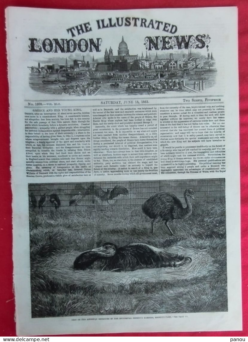 THE ILLUSTRATED LONDON NEWS 1208 JUNE 13,1863 HERAT AFGHANISTAN - Sonstige & Ohne Zuordnung