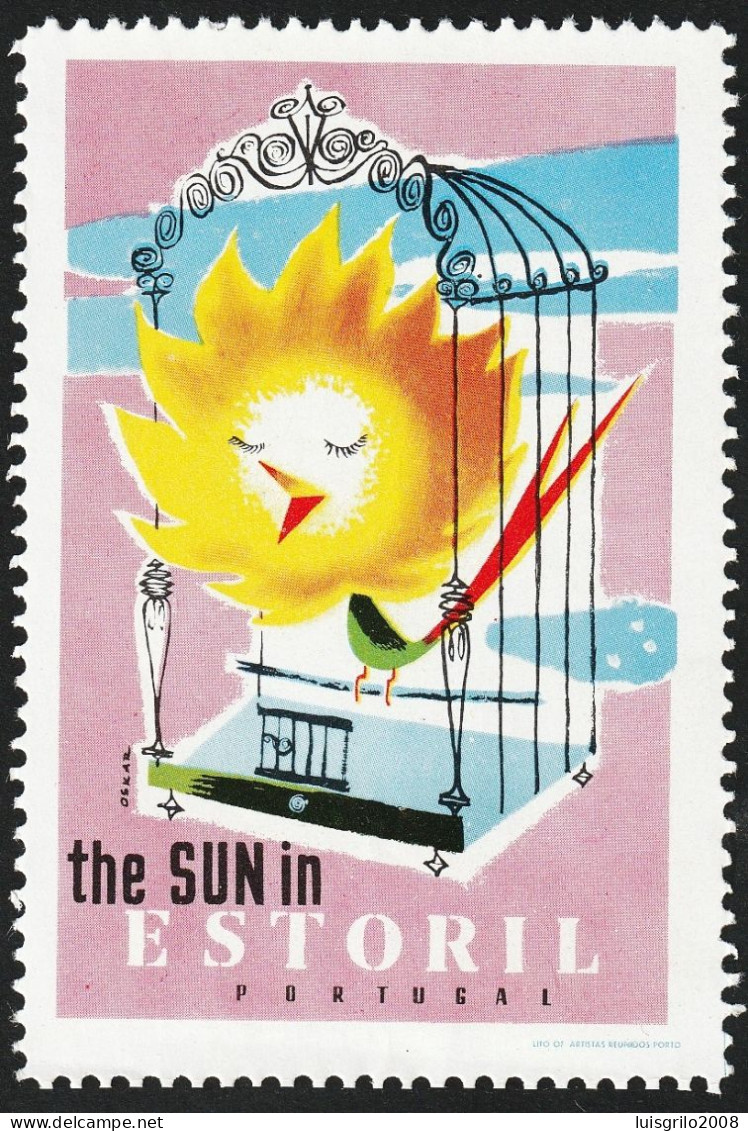 Vignette, Portugal 1950 - Vinheta Turística. The Sun In Estoril -|- MNG No Gum - Local Post Stamps