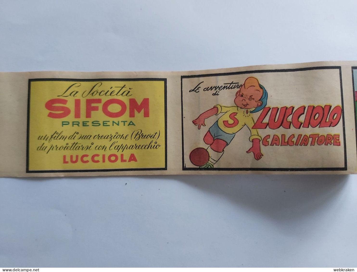 FUMETTI LUCCIOLO CALCIATORE STRISCIA FUMETTO IN ROTOLO A COLORI - Classici 1930/50