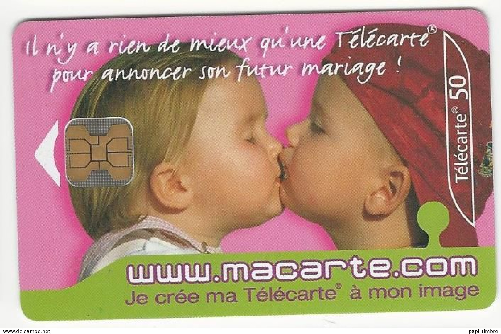 Télécarte "macarte.com" Je Crée Ma Télécarte à Mon Image - 50 Unités - Personnages