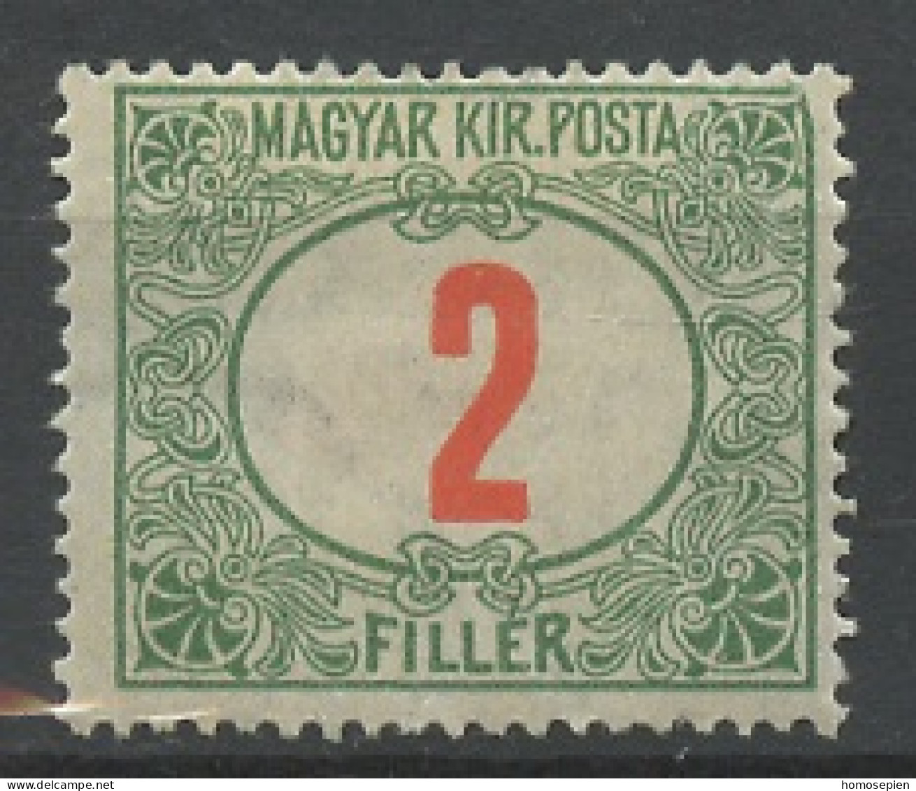 Hongrie - Hungary - Ungarn Taxe 1915-20 Y&T N°T35 - Michel N°P37 * - 2fi Chiffre - Port Dû (Taxe)