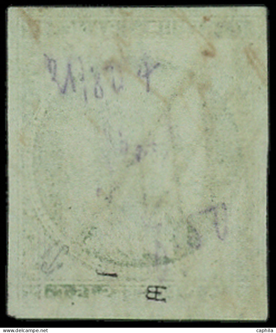 O FRANCE - Poste - 2, Oblitération Grille Sans Fin: 15c. Vert - 1849-1850 Ceres