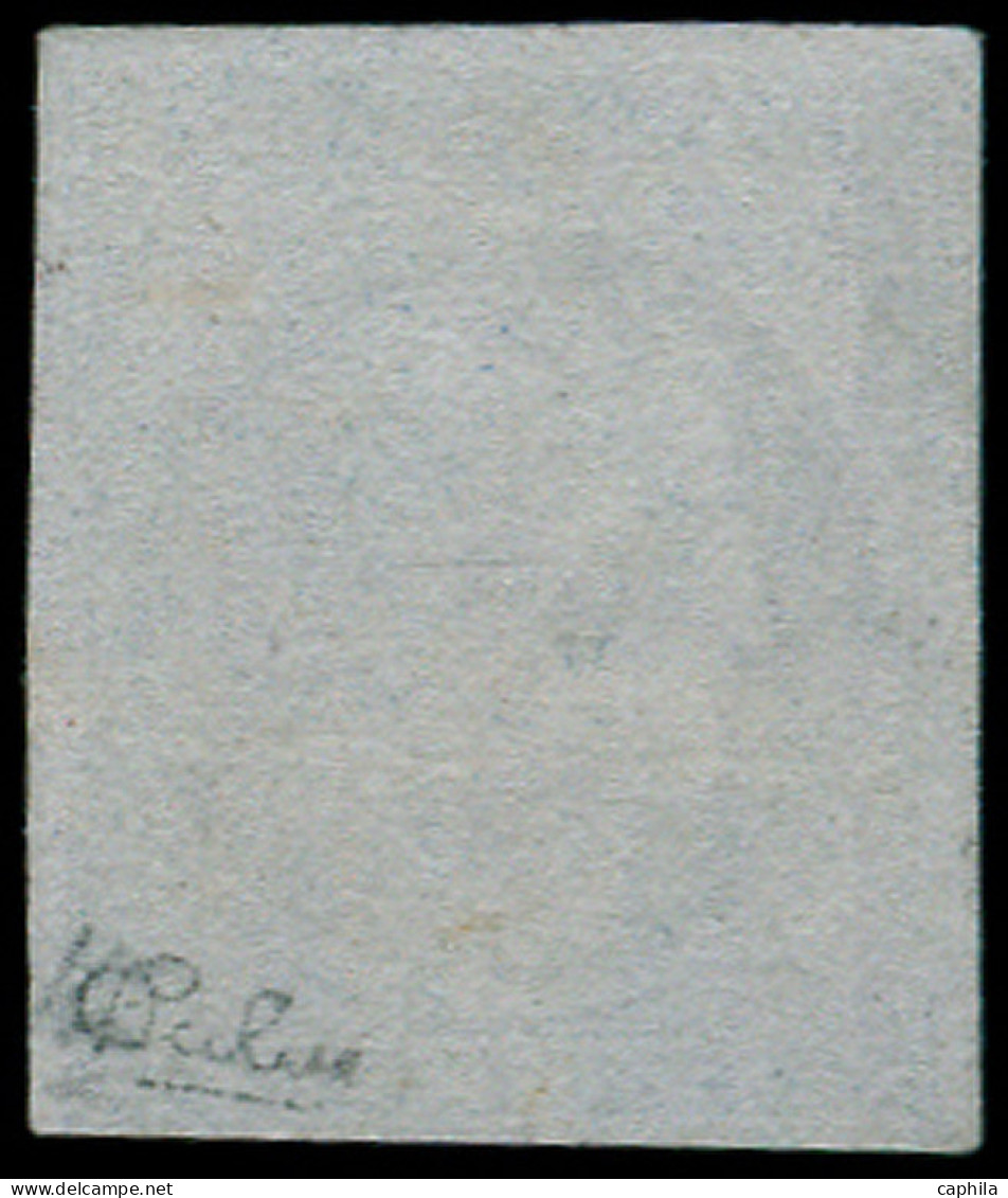 (*) FRANCE - Poste - 4a, Marges Intactes, Signé + Certificat Calves: 25c. Bleu Foncé - 1849-1850 Cérès