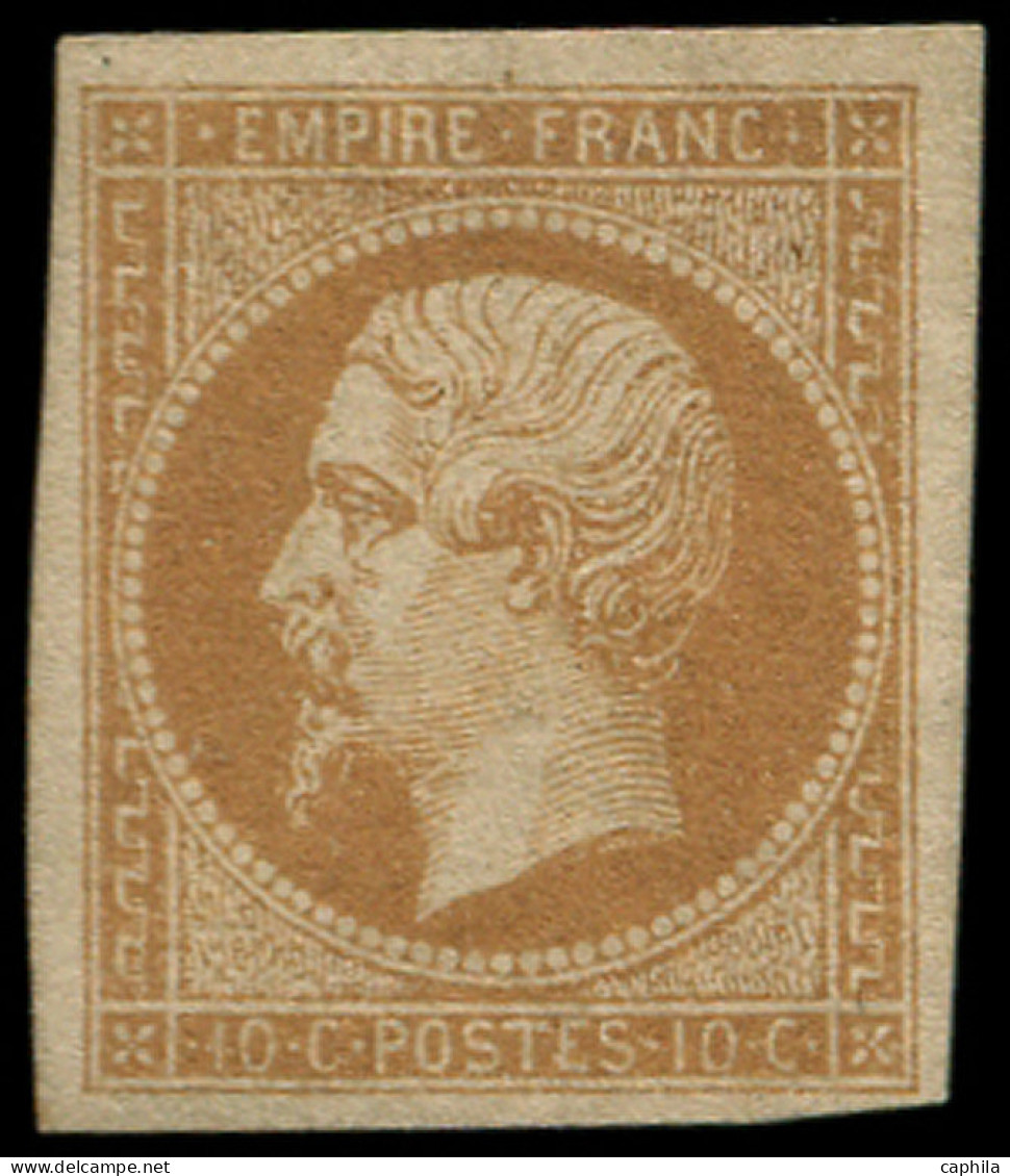 * FRANCE - Poste - 13B, Type II, Signé Roumet: 10c. Brun-clair - 1853-1860 Napoléon III.