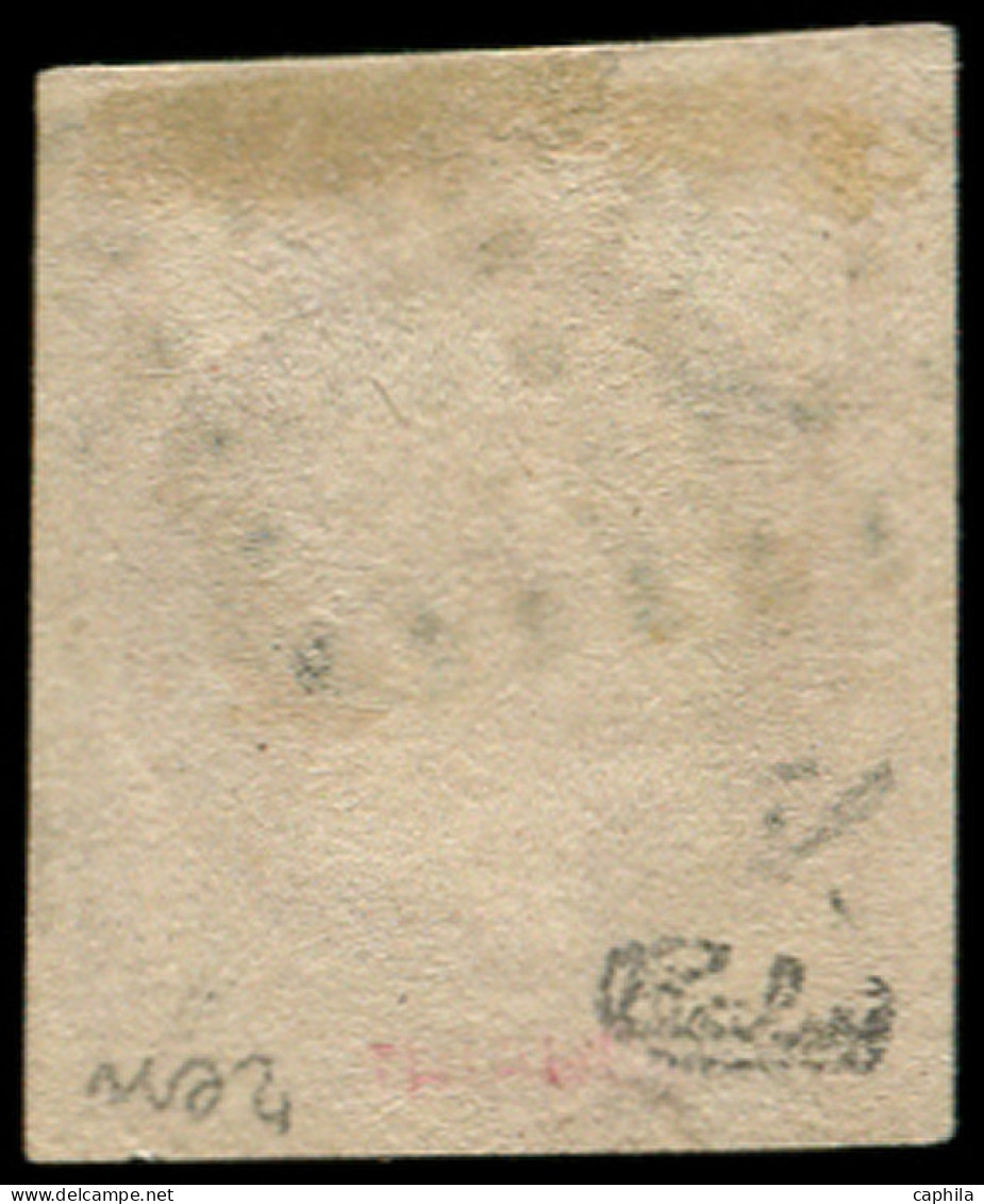 O FRANCE - Poste - 18a, Signé Calves, 1f. Carmin Foncé - 1853-1860 Napoléon III.