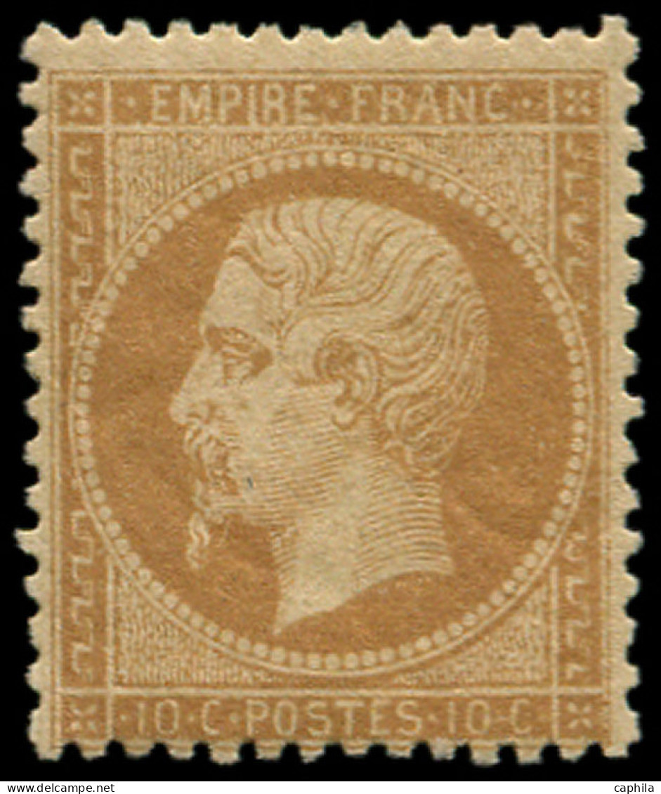 * FRANCE - Poste - 21, Signé Calves Et Roumet: 10c. Bistre - 1862 Napoleon III
