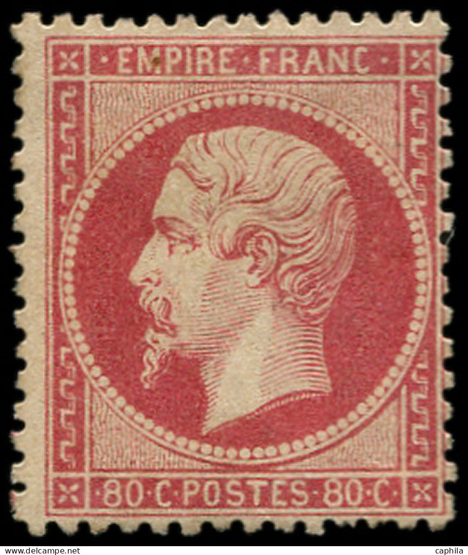 * FRANCE - Poste - 24, Signé Brun Et Calves: 80c. Rose - 1862 Napoléon III.