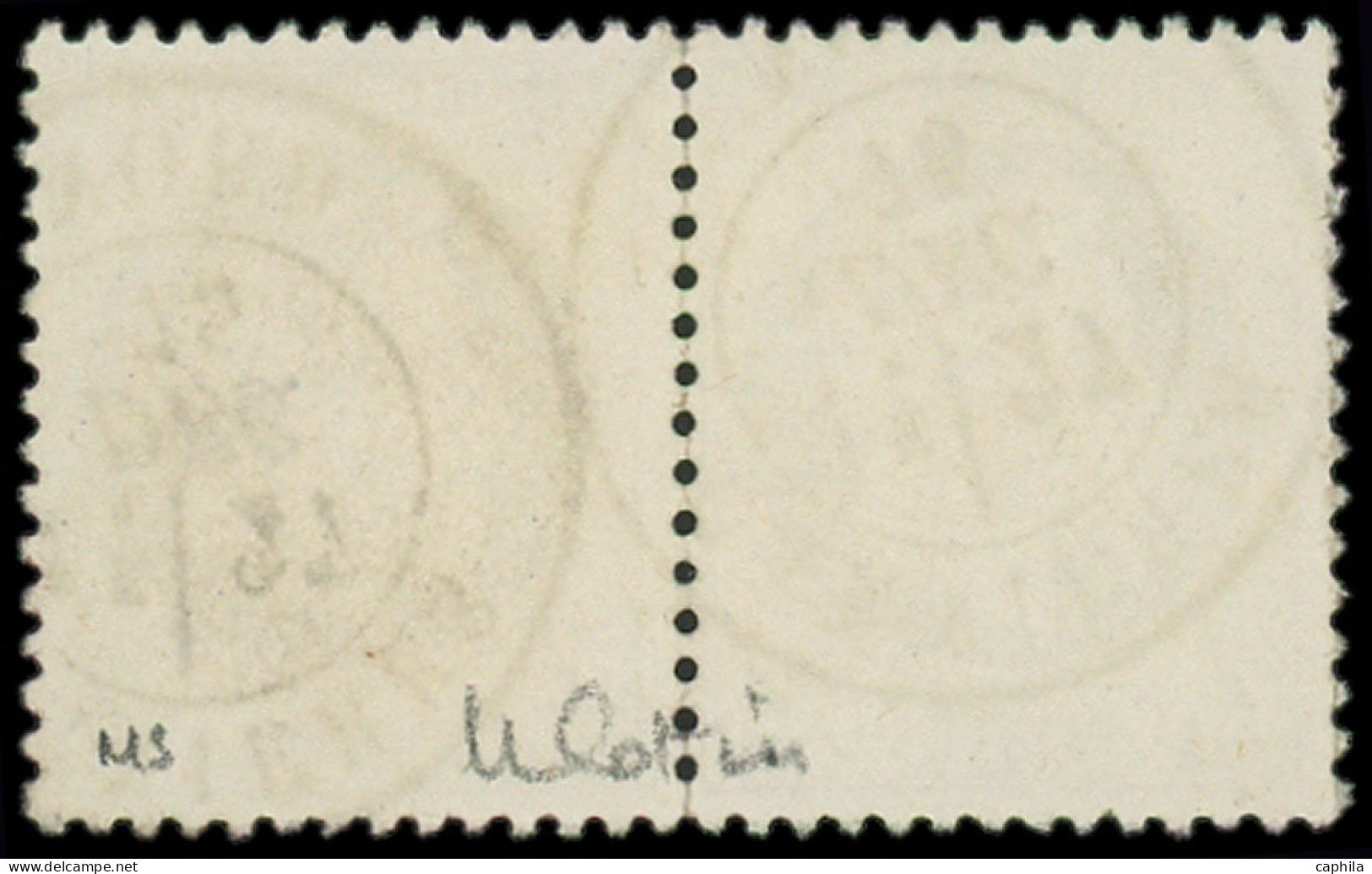 O FRANCE - Poste - 27B, Paire Horizontale, Oblitération Cad T18 CARNIERES 27/12/75, Superbe, Signée Cotin: 4c. Gris - 1863-1870 Napoléon III. Laure