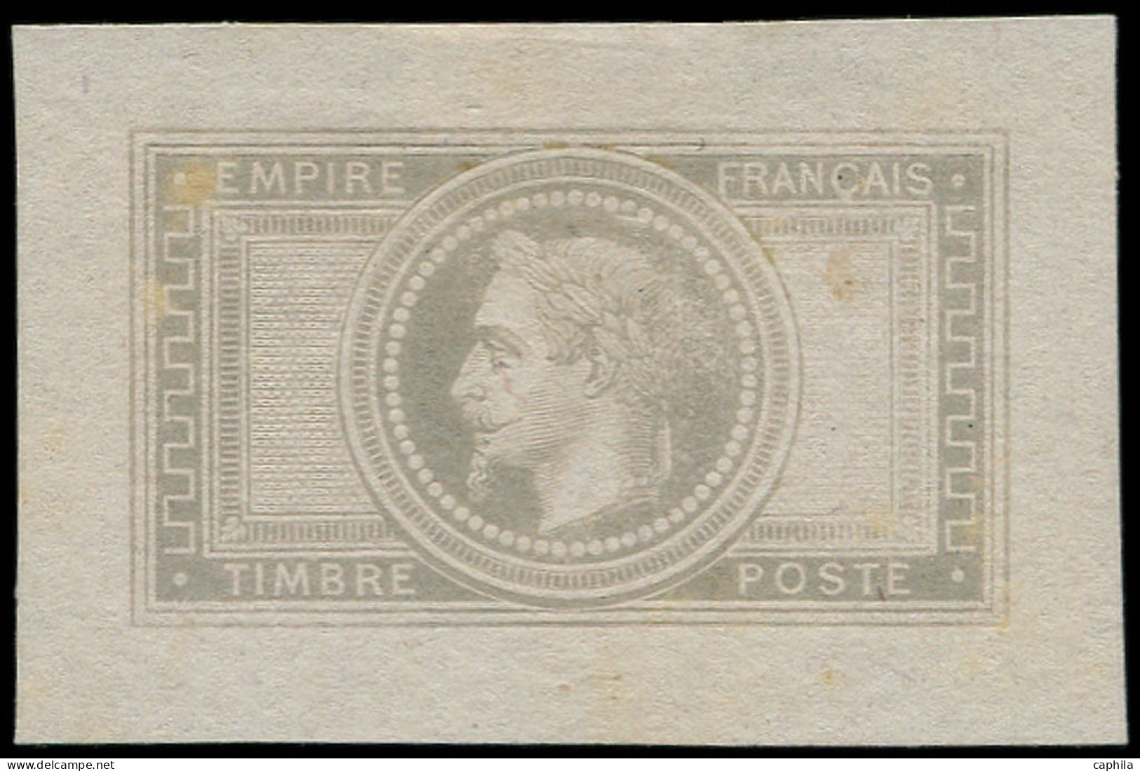 ESS FRANCE - Poste - 33, épreuve Sans Valeur En Gris-noir Sur Chine: 5f. Napoléon - 1863-1870 Napoléon III. Laure