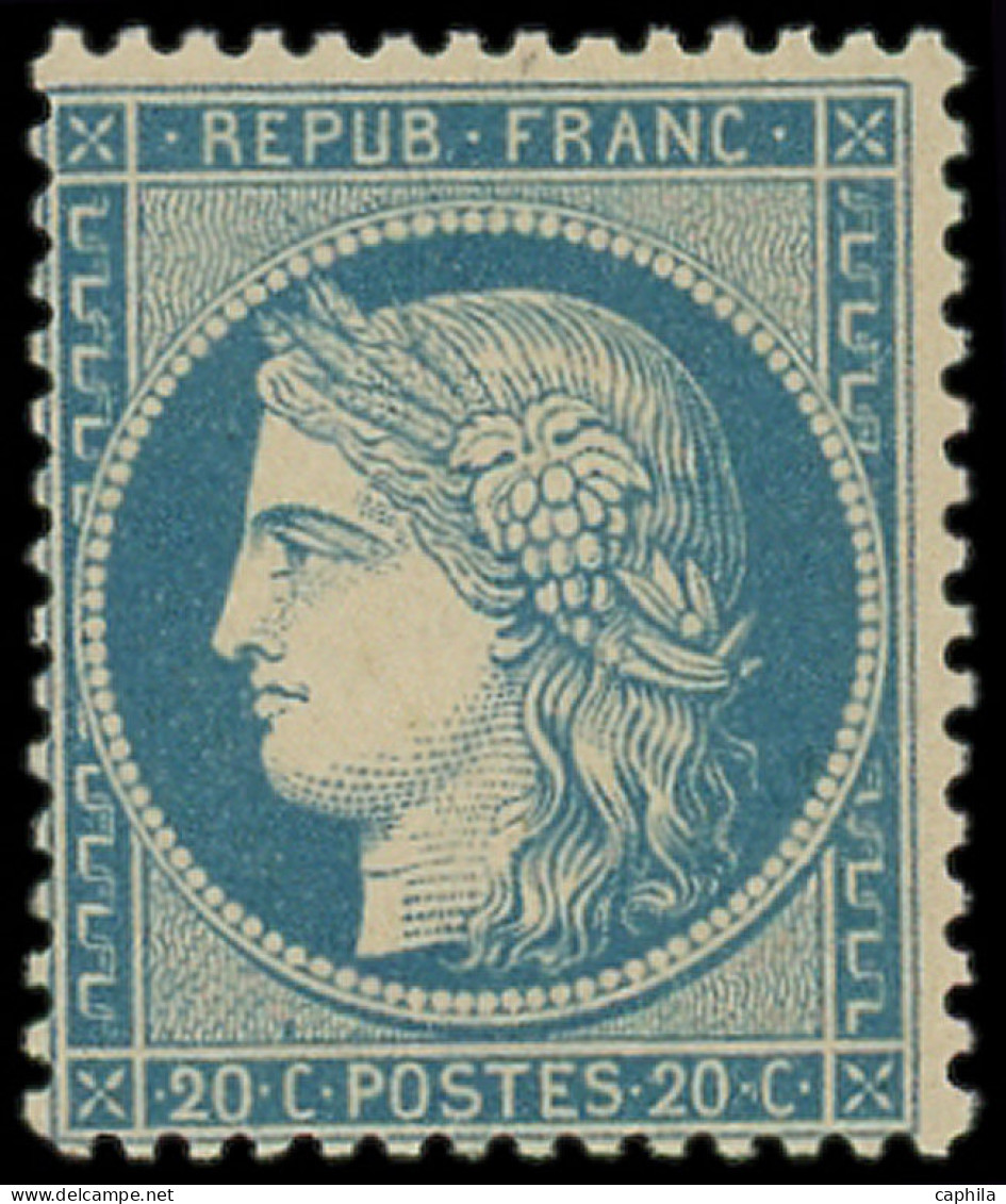 ** FRANCE - Poste - 37, Signé Calves Et Scheller (infimes Points Dans La Gomme): 20c. Bleu - 1870 Belagerung Von Paris