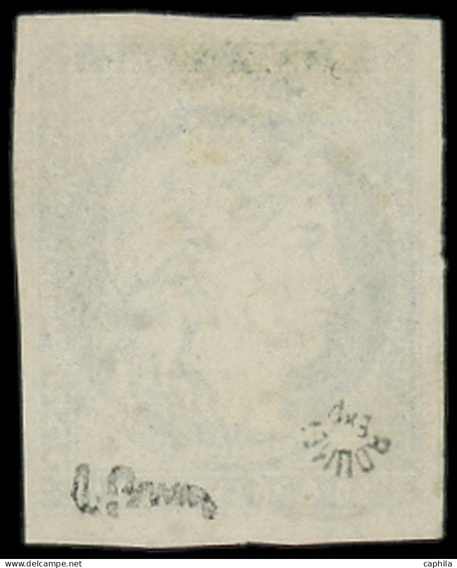 O FRANCE - Poste - 44Aa, Type I Report 1, Belles Marges, Signé Brun Et Roumet: 20c. Bleu Foncé - 1870 Bordeaux Printing