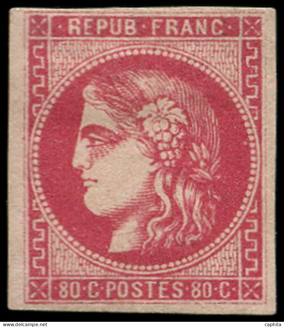 * FRANCE - Poste - 49, Signé Brun Et Calves: 80c. Rose - 1870 Emisión De Bordeaux