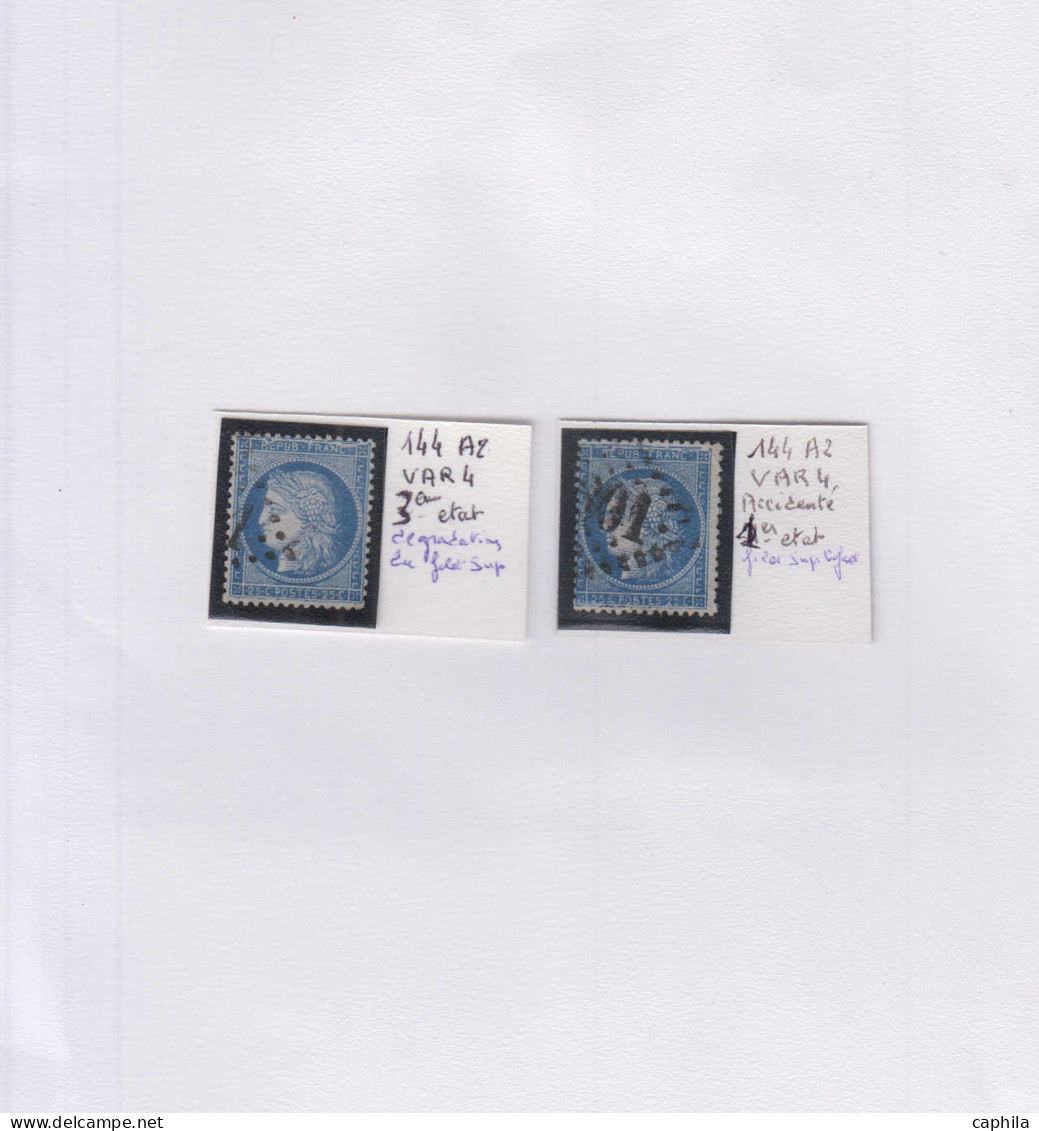 LOT FRANCE - Poste - 60, étude Sur Détachés Multiples, Lettres, Dont "grande Cassure", à étudier - 1871-1875 Ceres