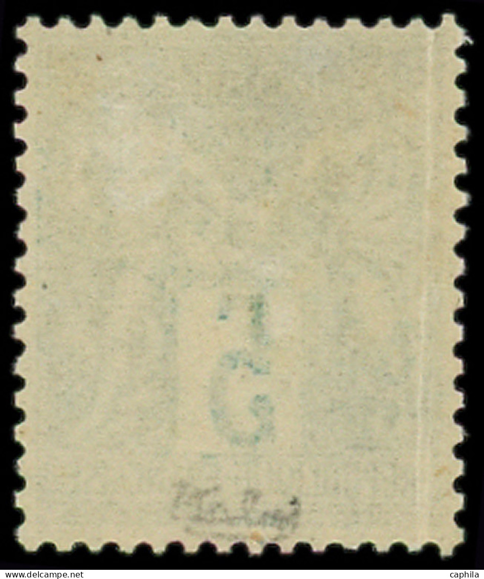 * FRANCE - Poste - 64, Type I, Signé Calves (pli Vertical): 5c. Vert - 1876-1878 Sage (Type I)