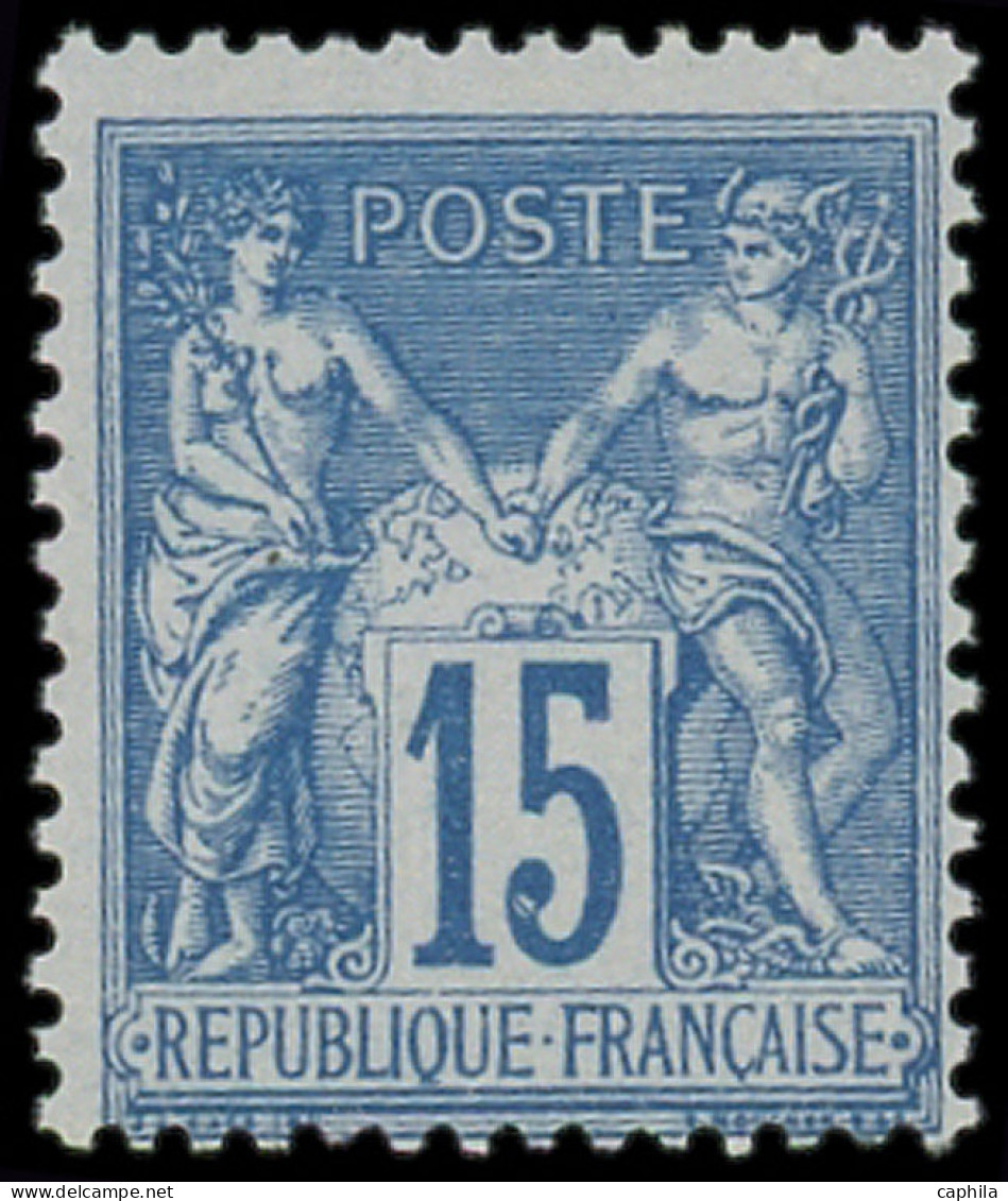 ** FRANCE - Poste - 90, Type II, TB: 90c. Bleu - 1876-1898 Sage (Tipo II)