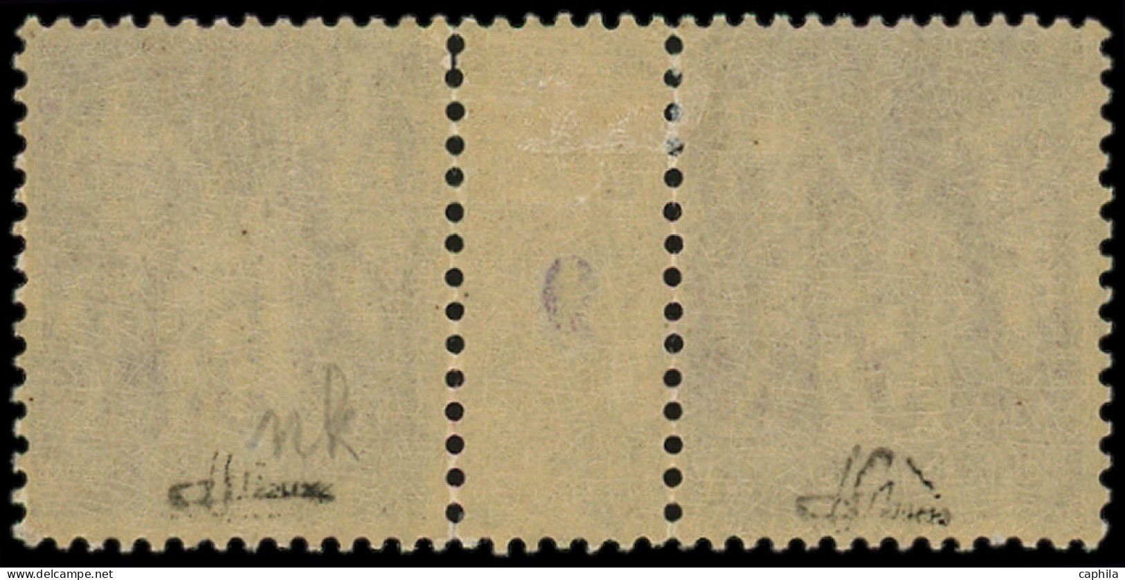 * FRANCE - Poste - 95, Paire Millésime "9", Signée Brun: 5f. Violet Sur Lilas - 1876-1898 Sage (Type II)