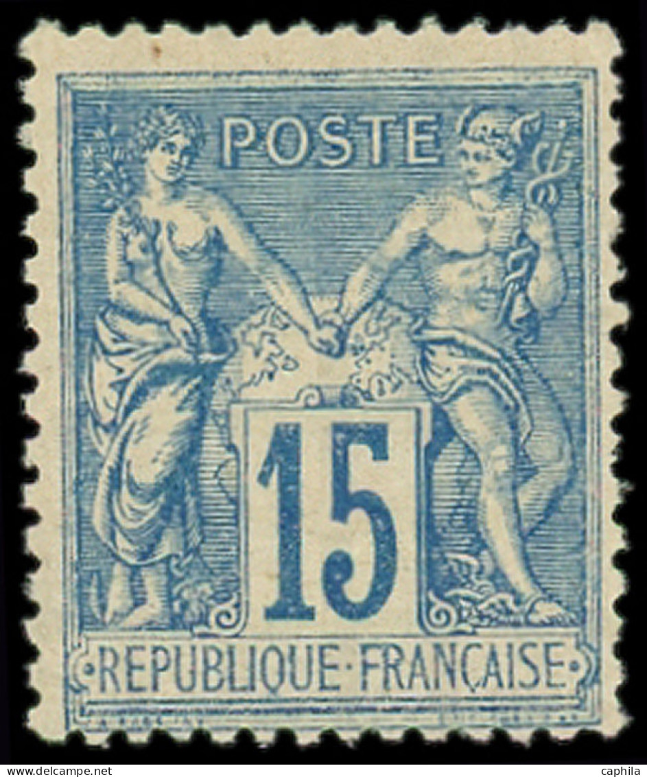 ** FRANCE - Poste - 101, Type II: 15c. Bleu - 1876-1898 Sage (Type II)