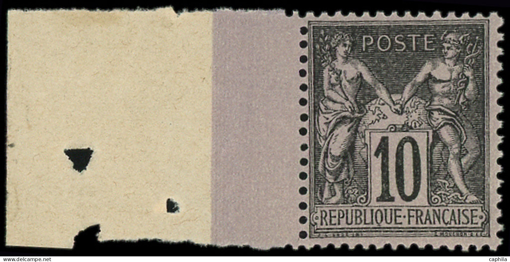 ** FRANCE - Poste - 103, Type I, Bdf: 10c. Noir Sur Lilas - 1898-1900 Sage (Type III)