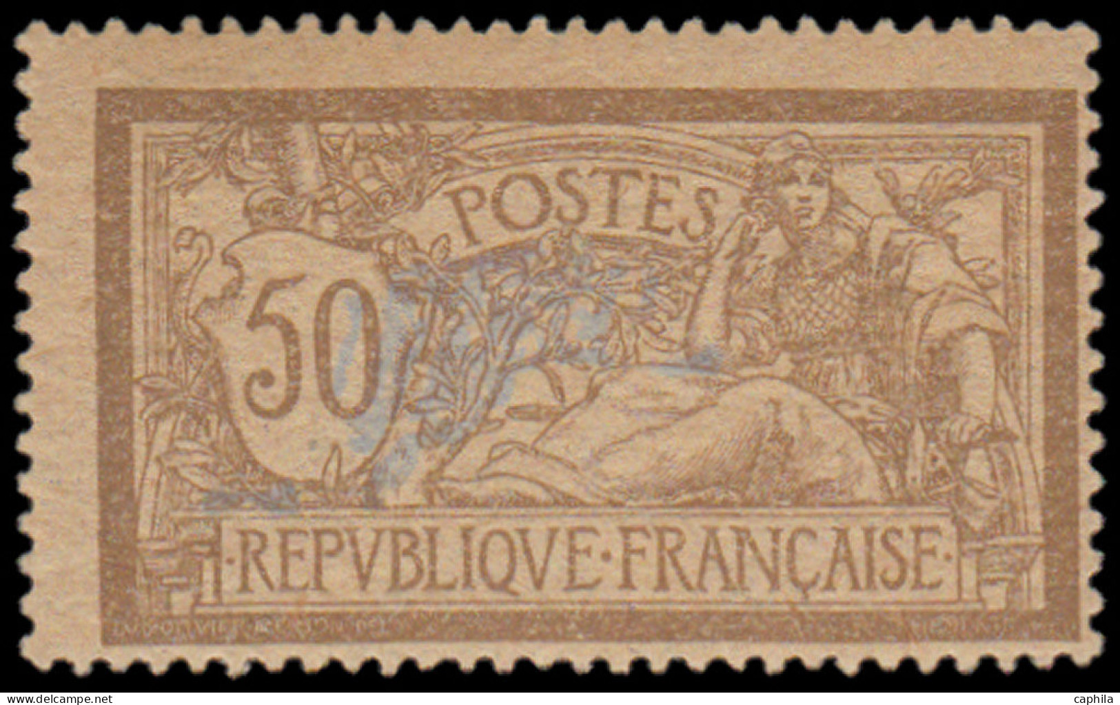 * FRANCE - Poste - 120b, Papier GC, Centre Déplacé: 50c. Merson - Unused Stamps