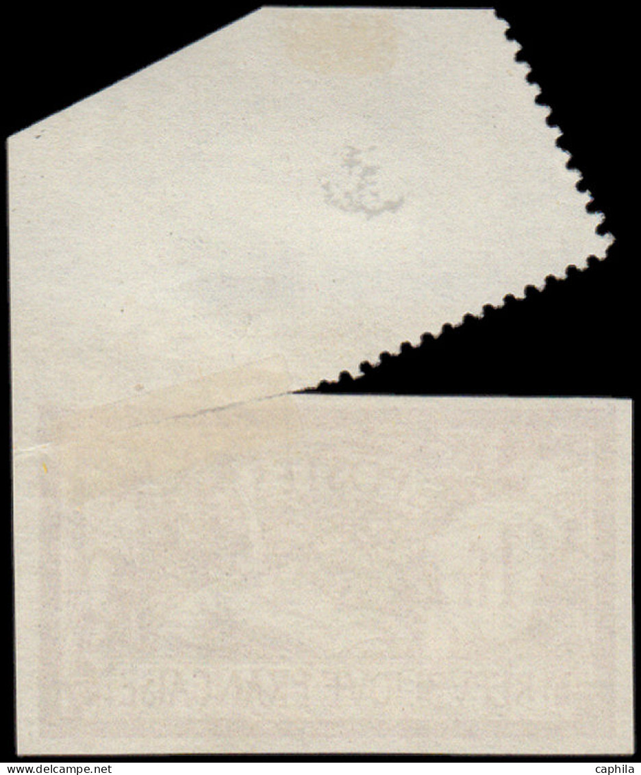 (*) FRANCE - Poste - 121, Très Curieuse Variété, Non Dentelé + Partie Piquage Diagonal, Spectaculaire: 1f. Merson - Unused Stamps