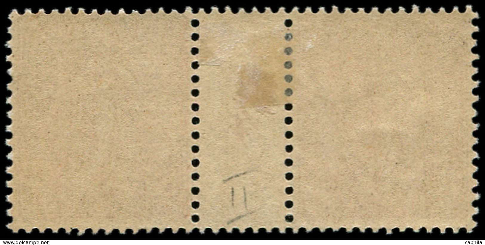 * FRANCE - Poste - 129a, Type II, Paire Millésime "4": 10c. Semeuse Lignée - Ongebruikt