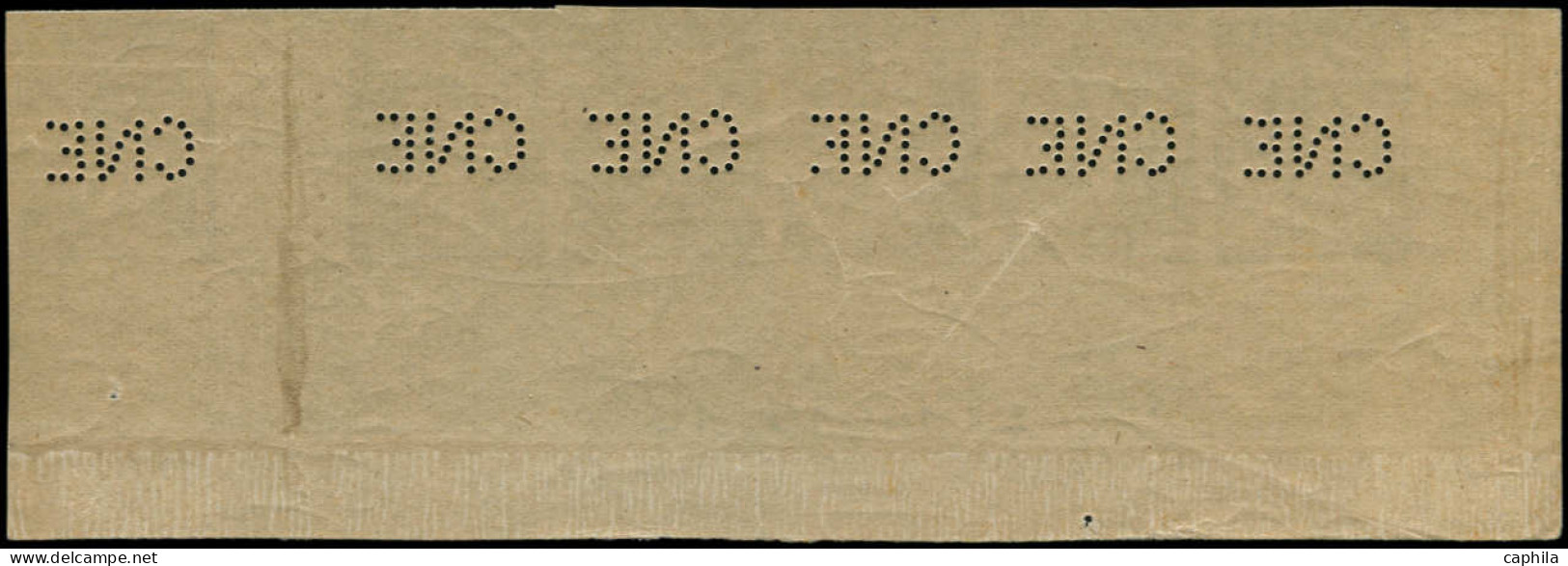 ** FRANCE - Poste - 130g, Bande De 6 Non Dentelée, Avec N° De Feuille, Perforés "CNE" (Comptoir National D'Epargne) - Ungebraucht