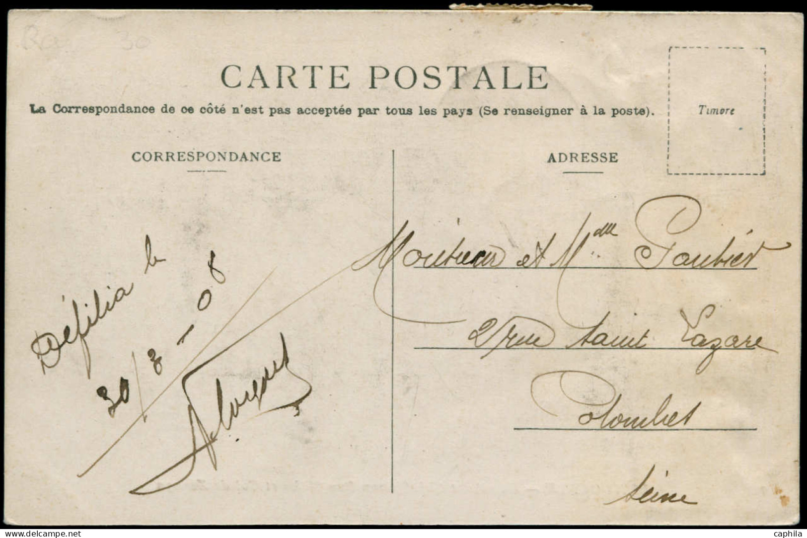 LET FRANCE - Poste - 137, Sur Cp, Cachet Annexe Violet Illustré "Beni-Ounif De Figuig" (Palmier): 5c. Semeuse Vert - 1877-1920: Periodo Semi Moderno