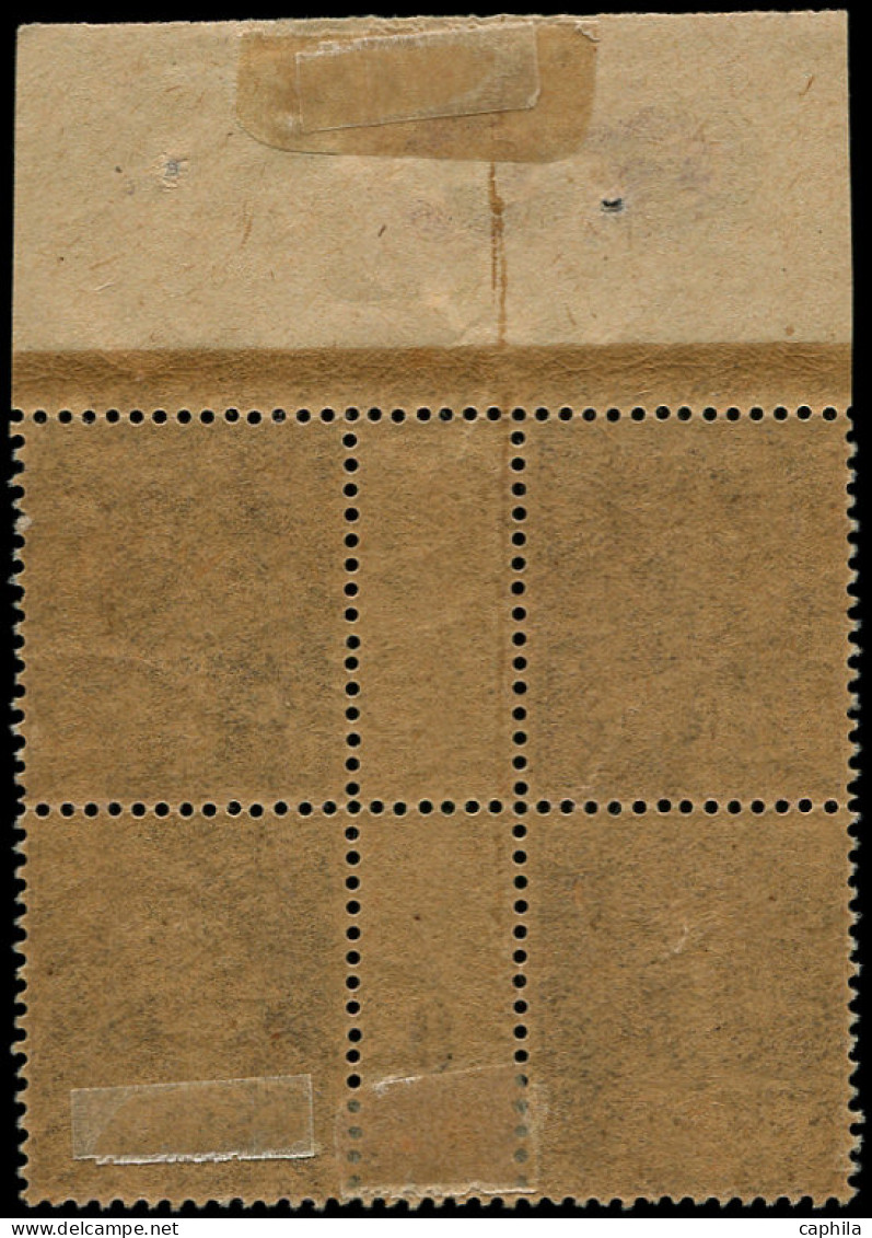 * FRANCE - Poste - 142, Bloc De 4 Millésime "9", Manchette GC Chamois: 35c. Semeuse Violet. - Neufs