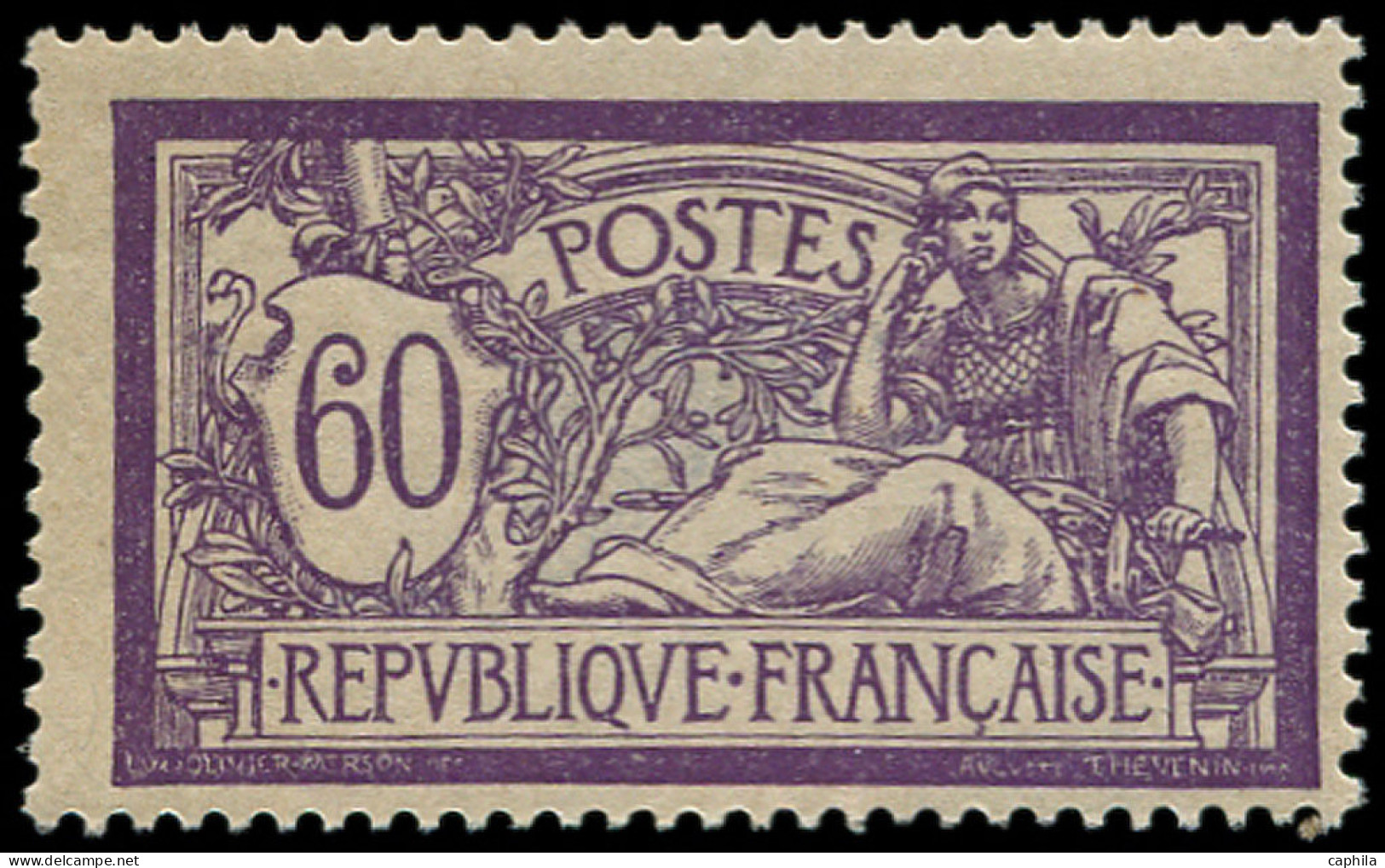 ** FRANCE - Poste - 144a, Sans Teinte De Fond, Signé Calves: 60c. Merson - Unused Stamps